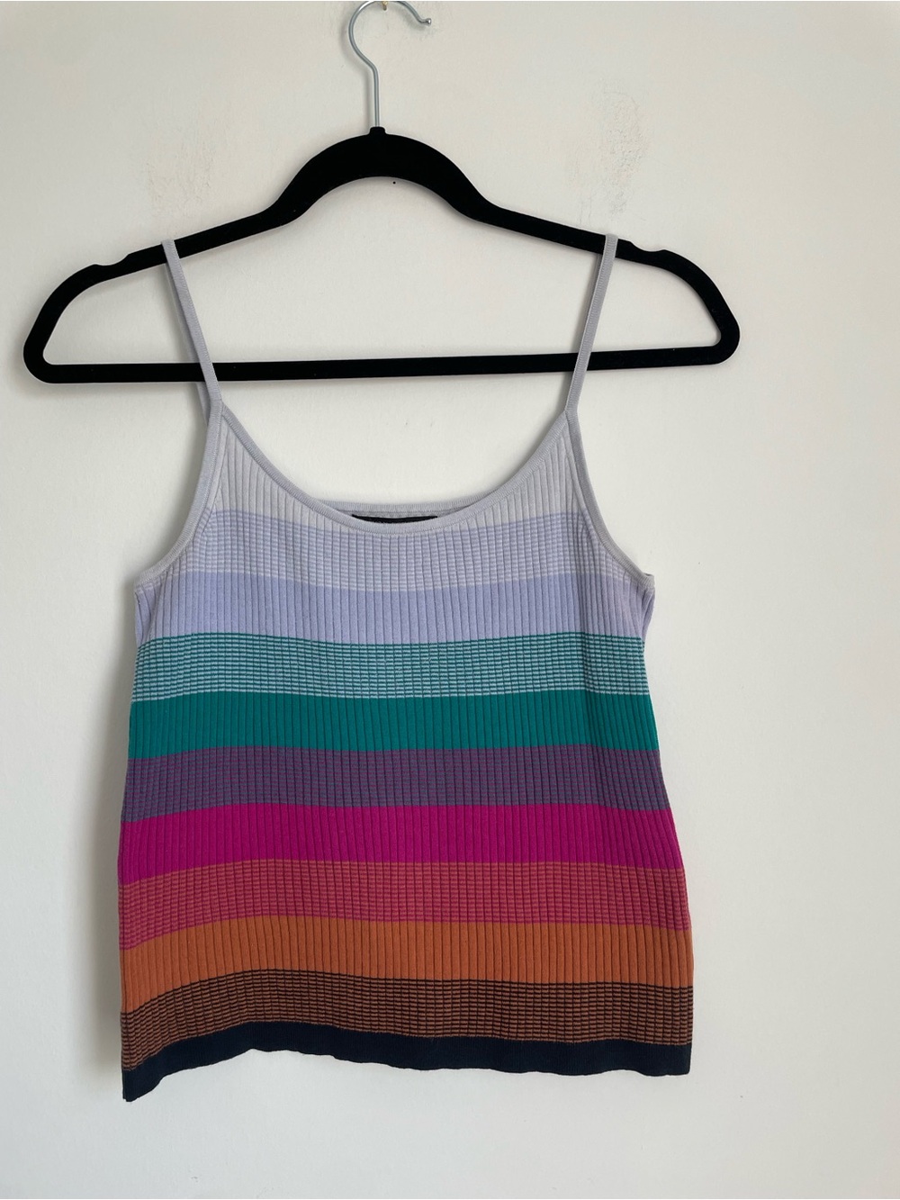 Banana Republic Striped Ribbed Knit Tank Top Cami Size S Stretchy Soft